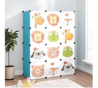 vidaXL Armoire pour enfants Modular avec 12 cubes bleu PP
