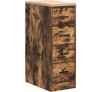 vidaXL Armoire de rangement pour garage Chêne fumé Pin massif