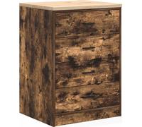 vidaXL Armoire de rangement pour garage Chêne fumé Pin massif