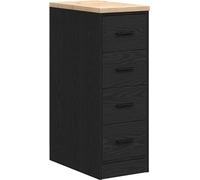 vidaXL Armoire de rangement de garage 30x51x85 cm Bois de pin Noir