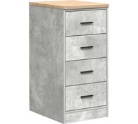 vidaXL Armoire de rangement pour le garage Pin massif gris béton