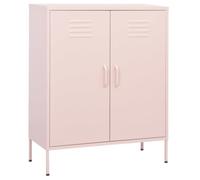 vidaXL Armoire de rangement Rose 80x35x101,5 cm Acier
