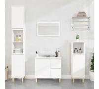 vidaXL Armoire de salle de bain 190 cm - Blanc