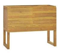 vidaXL Armoire de salle de bain 90x40x75,5 cm bois de teck solide338248 Brun G