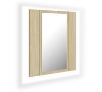 Vidaxl Armoire De Salle De Bain À Miroir À Led Chêne Sonoma 40x12x45cm