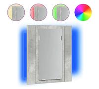 vidaXL Armoire de salle de bain à miroir à LED Gris béton 40x12x45 cm Gris