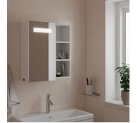 vidaXL Armoire de salle de bain à miroir LED 45x13x52 cm 357965 Blanc