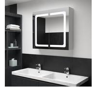 vidaXL Armoire de salle de bain à miroir LED avec rangement Écoénergétique 80x12,2x68 cm Multicolore