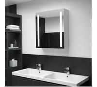 vidaXL Armoire de salle de bain 285125 miroir LED murale 60x14x62 cm Blanc