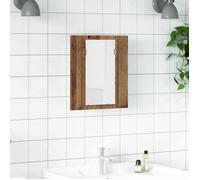 vidaXL Armoire de salle de bain à miroir LED 40x12x45 cm vieux bois Marron