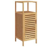 vidaXL Armoire de Salle de Bain avec Étagère, Placard avec Compartiments et Porte, Meuble de Rangement, Organisateur de Toilette, Moderne, Bambou