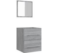 vidaXL Armoire de salle de bain avec miroir Sonoma gris 41x38,5x48 cm Gris G