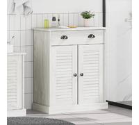 vidaXL Armoire de salle de bain avec porte VIGO Blanc et Blanc Antique