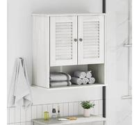 vidaXL Armoire de salle de bain avec porte VIGO Blanc et Blanc Antique