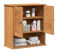 vidaXL Armoire de Salle de Bain avec Porte Vigo Marron et Marron Miel, Rangement Moderne pour Salle de Bain, Cabinet rectangulaire à Fixer au Mur, Garage, Style Contemporain