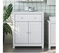 vidaXL Armoire de salle de bain BERG blanc 69,5x34x80 cm pin massif 358542