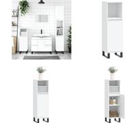 vidaXL Armoire de salle de bain Blanc 30x30x100 cm Bois composite - Armoire de salle de bain - Armoire - Armoire Pour La Salle De Bain