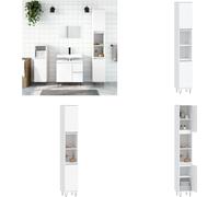 vidaXL Armoire de salle de bain Blanc 30x30x190 cm Bois composite - Armoire de salle de bain - Armoire - Armoire Pour La Salle De Bain