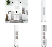 vidaXL Armoire de salle de bain Blanc 30x30x190 cm Bois composite - Armoire de salle de bain - Armoire - Armoire Pour La Salle De Bain