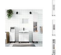 vidaXL Armoire de salle de bain Blanc 30x30x190 cm Bois composite - Vasque de salle de bain