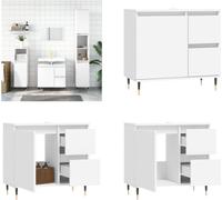 vidaXL Armoire de salle de bain Blanc 65x33x60 cm Bois composite - Armoire de salle de bain - Armoire - Armoire salle de bain