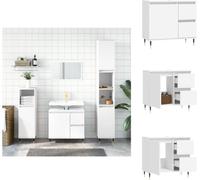 vidaXL Armoire de salle de bain Blanc 65x33x60 cm Bois composite - lavabos de salle de bain