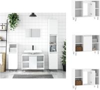 vidaXL Armoire de salle de bain Blanc 80x33x60 cm Bois composite - lavabos de salle de bain