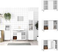 vidaXL Armoire de salle de bain Blanc 80x33x60 cm Bois composite - lavabos de salle de bain