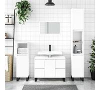 vidaXL Armoire de salle de bain blanc 80x33x60 cm bois d'ingénierie831660 Blanc G