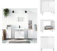 vidaXL Armoire de salle de bain blanc brillant 58x33x60 cm Bois composite - lavabos de salle de bain
