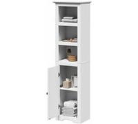 vidaXL Armoire de salle de bain BODO blanc 44x30x160 cm, armoire de rangement de salle de bain, placard de salle de bain, 4016860 Blanc G