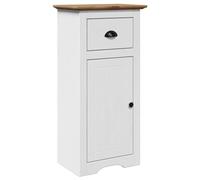 vidaXL Armoire de salle de bain BODO blanc et marron 44x30x90 cm, armoire de rangement de salle de bain, placard de salle de 4016858 Blanc G
