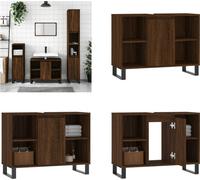 vidaXL Armoire de salle de bain brun aspect chêne 80x33x60 cm Bois composite - Armoire de salle de bain - Armoire - Armoire salle de bain