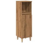 vidaXL Armoire de salle de bain en chêne artisanal 30x30x100 cm Marron G
