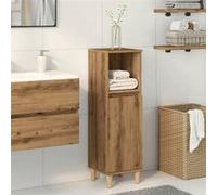vidaXL Armoire de salle de bain en chêne artisanal 30x30x100 cm Marron G
