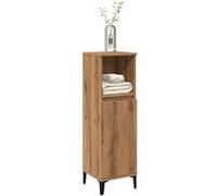 vidaXL Armoire de salle de bain chêne artisanal 30x30x100 cm 857112 Marron G