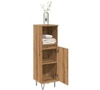 vidaXL Armoire de salle de bain chêne artisanal 30x30x100 cm, armoire, armoire de rangement de salle de bain, armoire haute 857209 Marron G