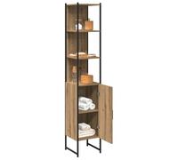vidaXL Armoire de Salle de Bain chêne Artisanal 33 x 33 x 185,5 cm, Rangement de Salle de Bain, Cabinet Moderne rectangulaire, étagère Murale compacte, Solution esthétique pour la Maison