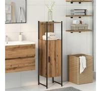 Armoire de salle de bain chêne artisanal 33x33x120,5 cm