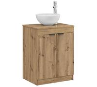 vidaXL Armoire de Salle de Bain Chêne Artisanal 54 x 41 x 70 cm, Meuble de Salle de Bain Stylé, Solutions de Rangement Modernes, Coiffeuse Pratique, Étagères Spacieuses