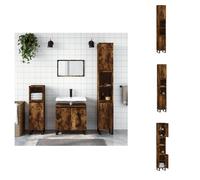 vidaXL Armoire de salle de bain chêne fumé 30x30x190 cm Bois composite - lavabos de salle de bain