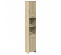 vidaXL Armoire de salle de bain Chêne Sonoma 30x30x183,5 cm Aggloméré