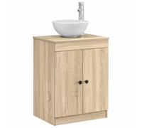 vidaXL Armoire de Salle de Bain Chêne Sonoma 54 x 41 x 70 cm, Meuble de Salle de Bain avec Rangement Pratique, Design Moderne, étagères fonctionnelles en Bois Robuste