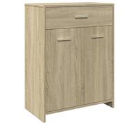 vidaXL Armoire de salle de bain Chêne sonoma 60x33x80 cm Aggloméré, armoire de rangement de salle de bain, armoire de bain, meuble de salle de bain