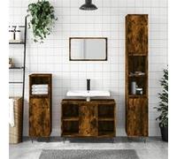 VidaXL Armoire de bain chêne fumé