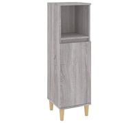 vidaXL Armoire de Salle de Bain, Colonne avec Compartiments et Pieds, Meuble de Rangement Toilette Maison, Scandinave, Sonoma Gris Bois d'Ingénierie