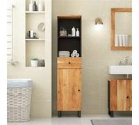 vidaXL Armoire de salle de bain 38x33x160 cm bois massif d'acacia Marron