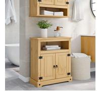 vidaXL Armoire de Salle de Bain Corona 70x33x80 cm Bois de pin Massif, Armoire de Rangement de Salle de Bain, Placard de Salle de Bain, Armoire de Salle de Bain indépendante