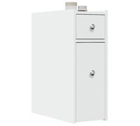 vidaXL Armoire de salle de bain étroite avec roulettes blanc, armoire de salle de bain haute, rangement de salle de bain 855286