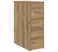 vidaXL Armoire de salle de bain étroite chêne artisanal avec roulettes Marron G